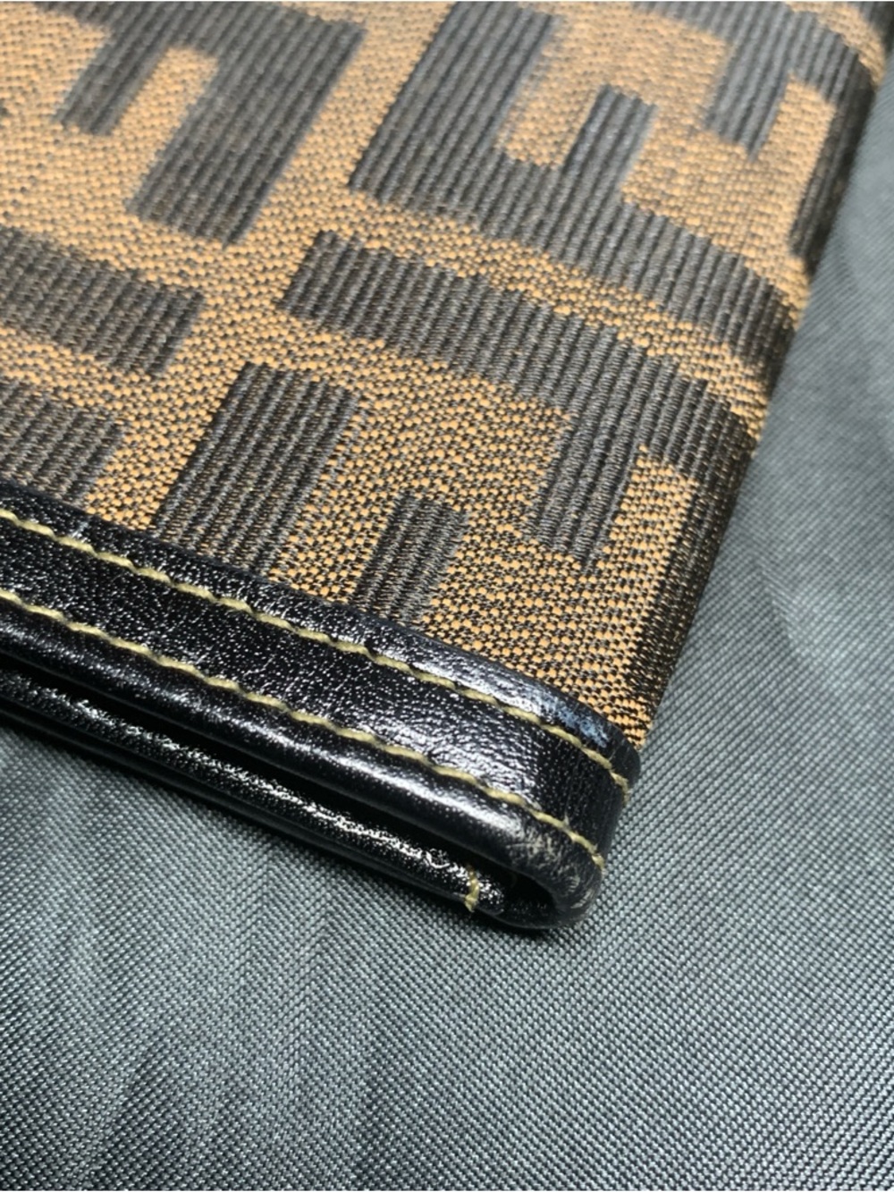 Fendi Zucca Canvas Bifold Wallet in Brown and Black - Picture 7 of 17